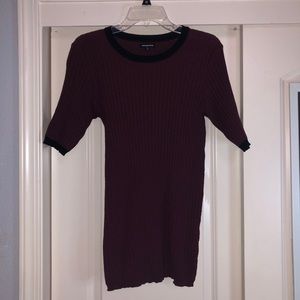burgundy sweater blouse